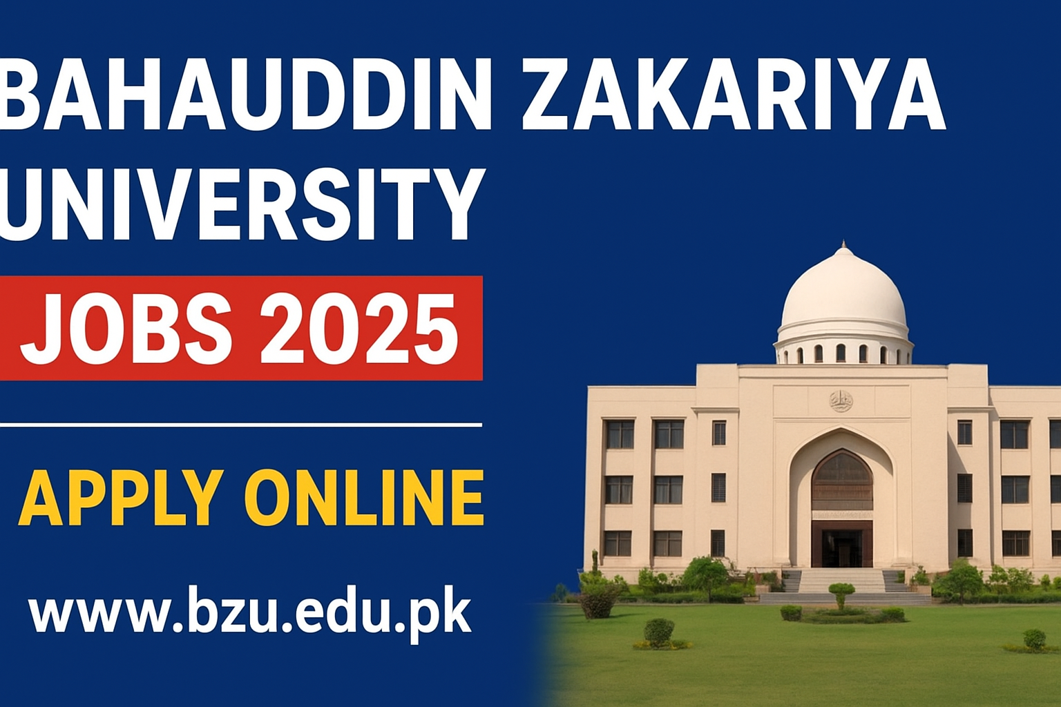 Bahauddin Zakariya University Jobs 2025