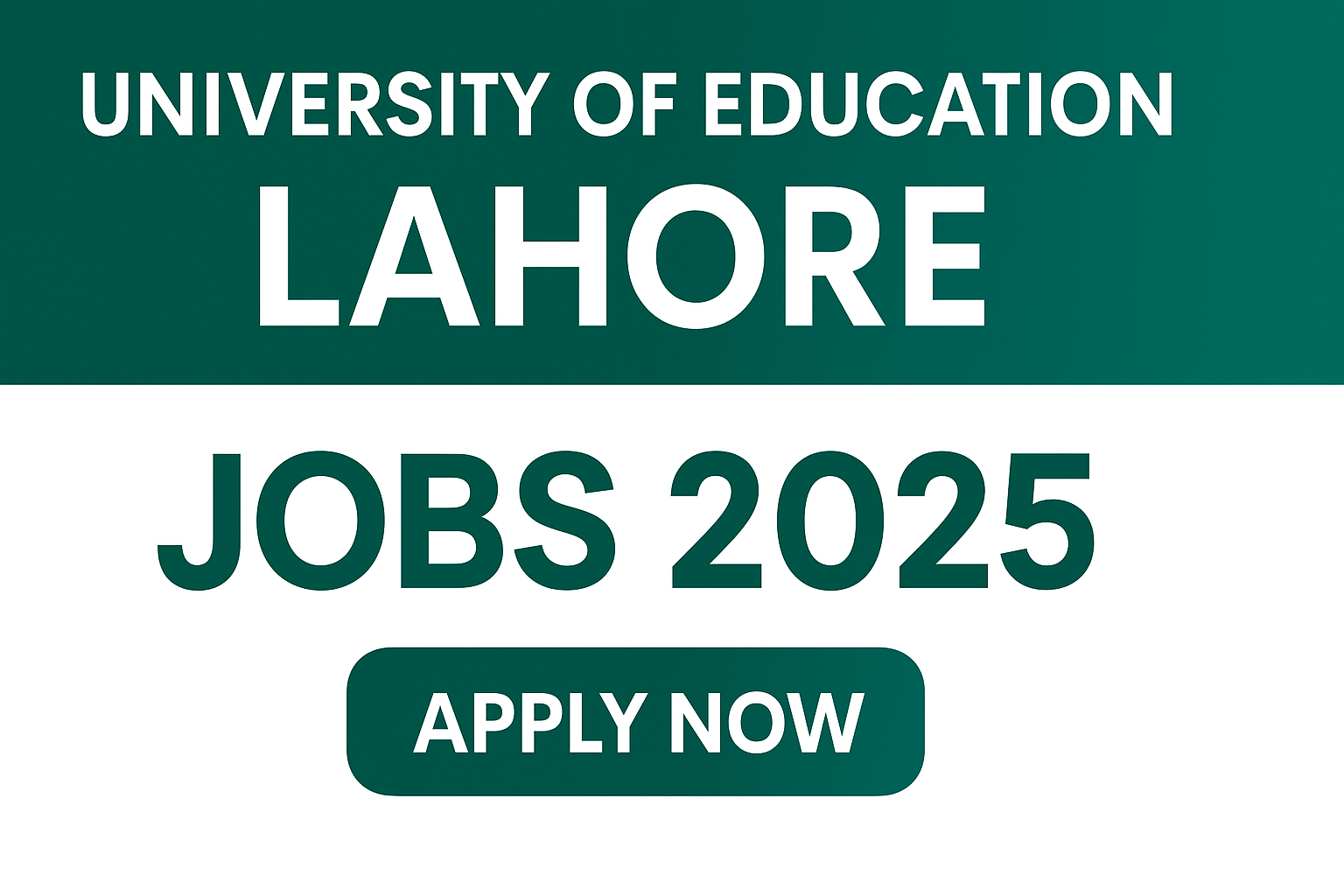 University of Education Lahore Jobs 2025