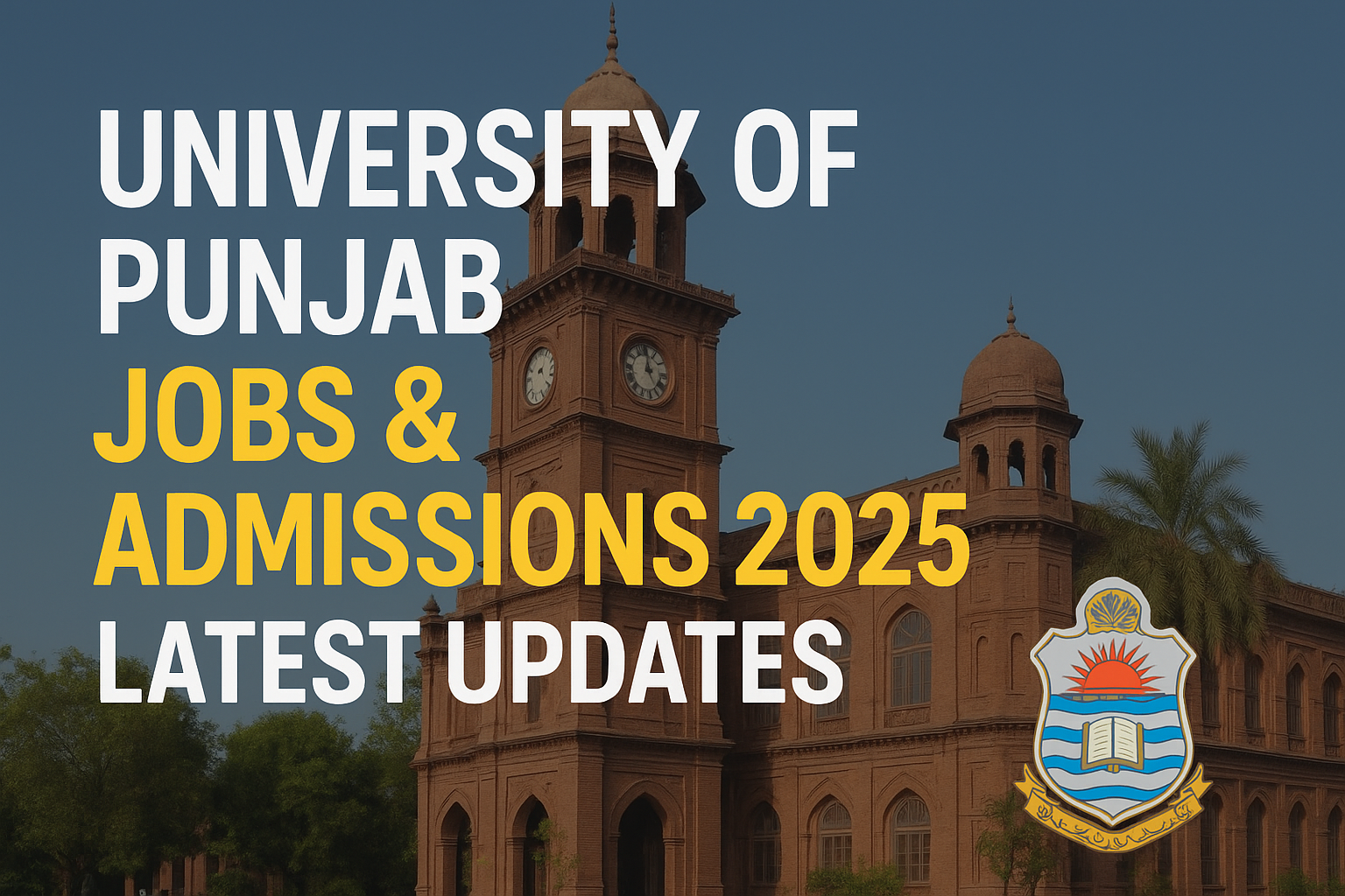 University of Punjab Jobs & Admissions 2025 | Latest Updates